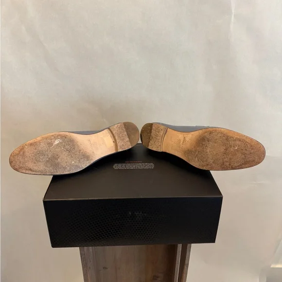 Donald J. Pliner Slate Blue Leather Loafers - Picture 8 of 16